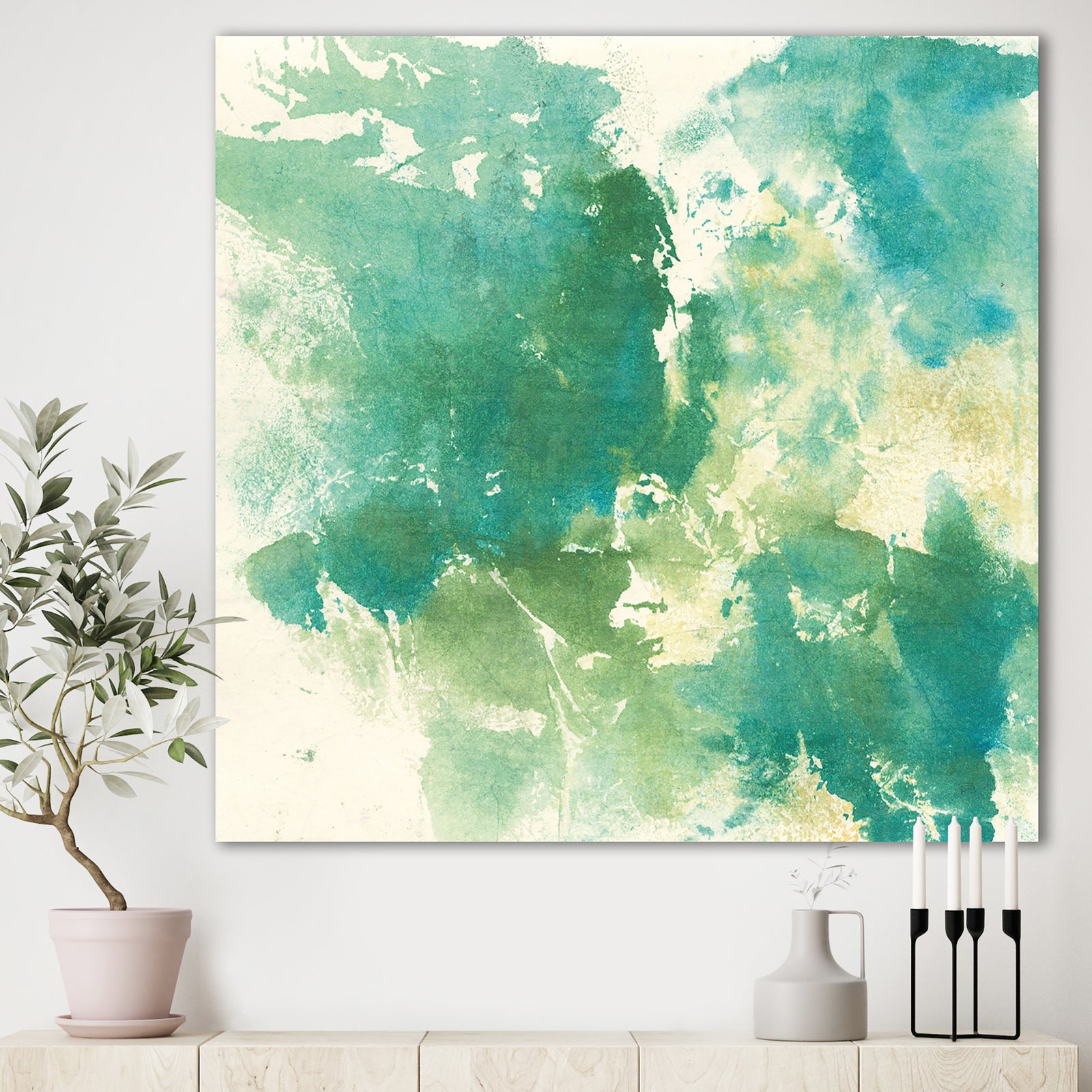 Watercolor Rock I - Modern & Contemporary Gallery-wrapped Canvas