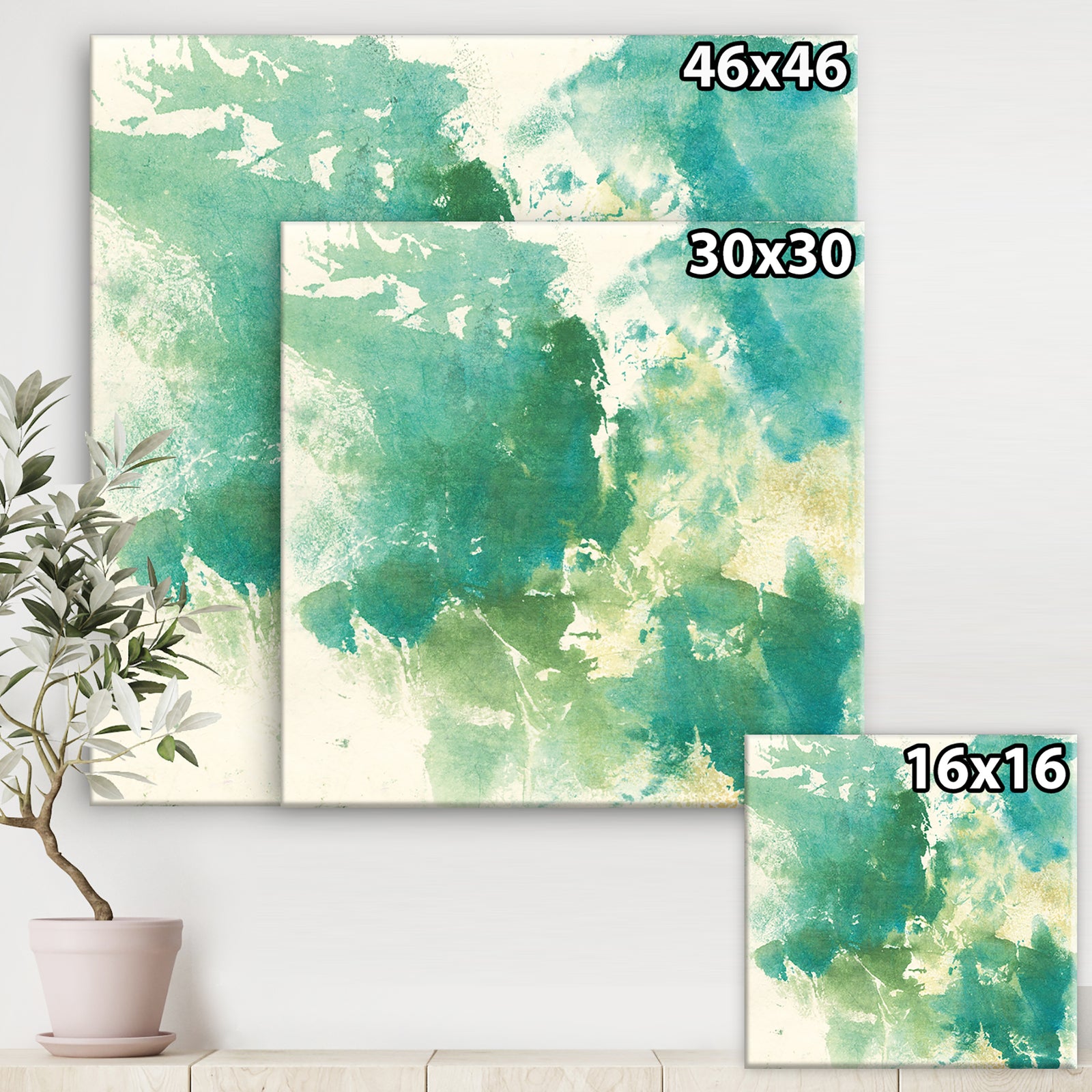 Watercolor Rock I - Modern & Contemporary Gallery-wrapped Canvas
