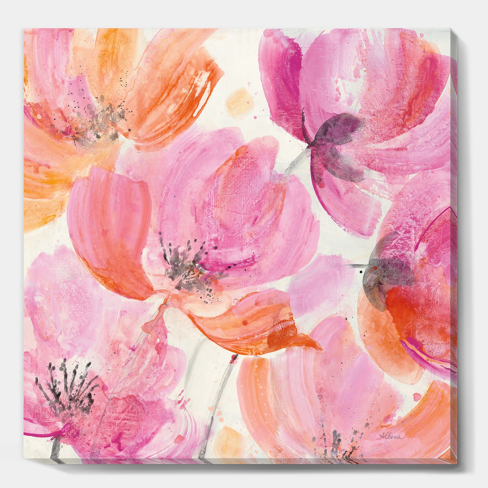 Shabby Flower III - Shabby Chic Premium Canvas Wall Art