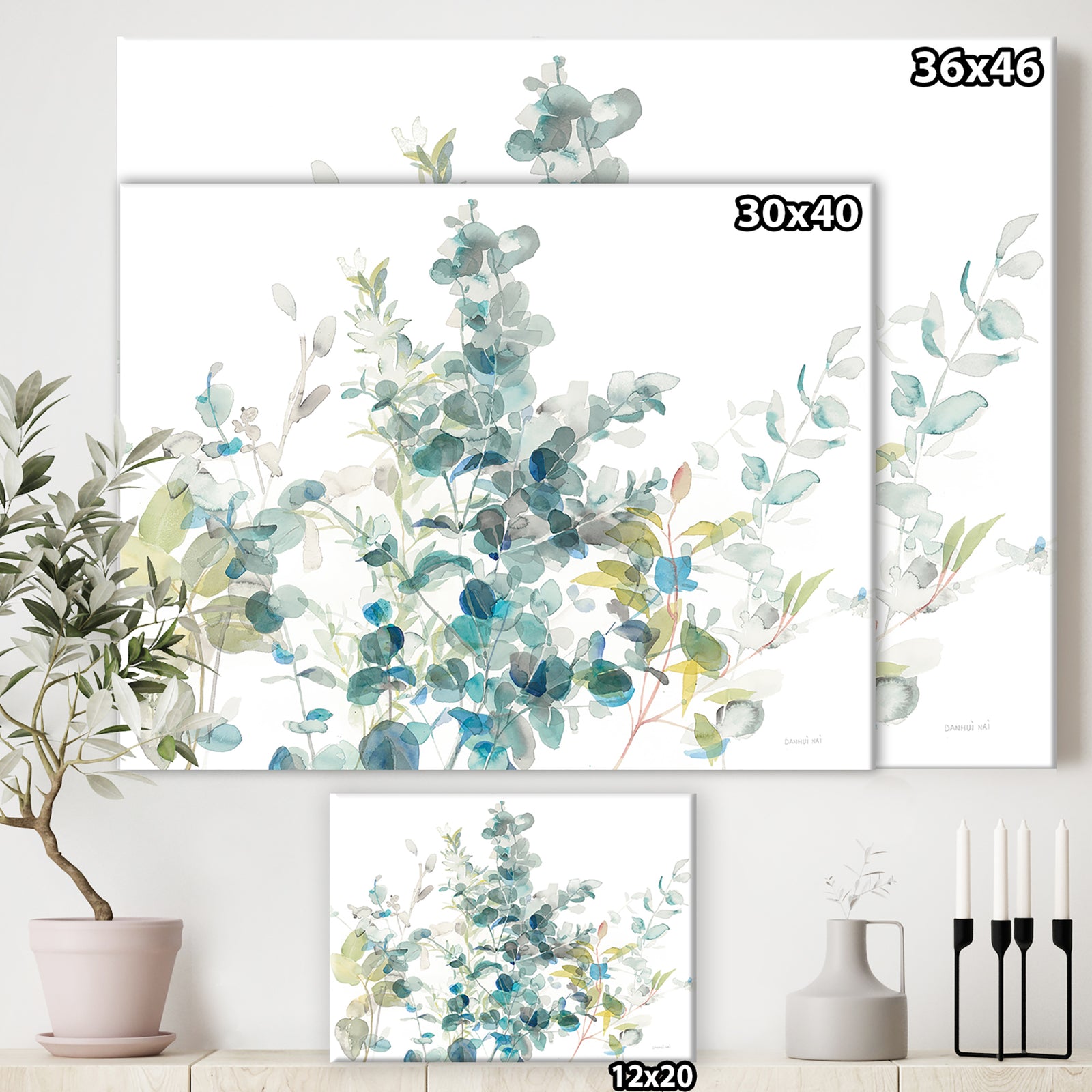 Eucalyptus Natural Element - Farmhouse Canvas Art