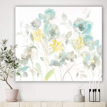 Aqua Rose Natural Element - Farmhouse Premium Canvas Wall Art