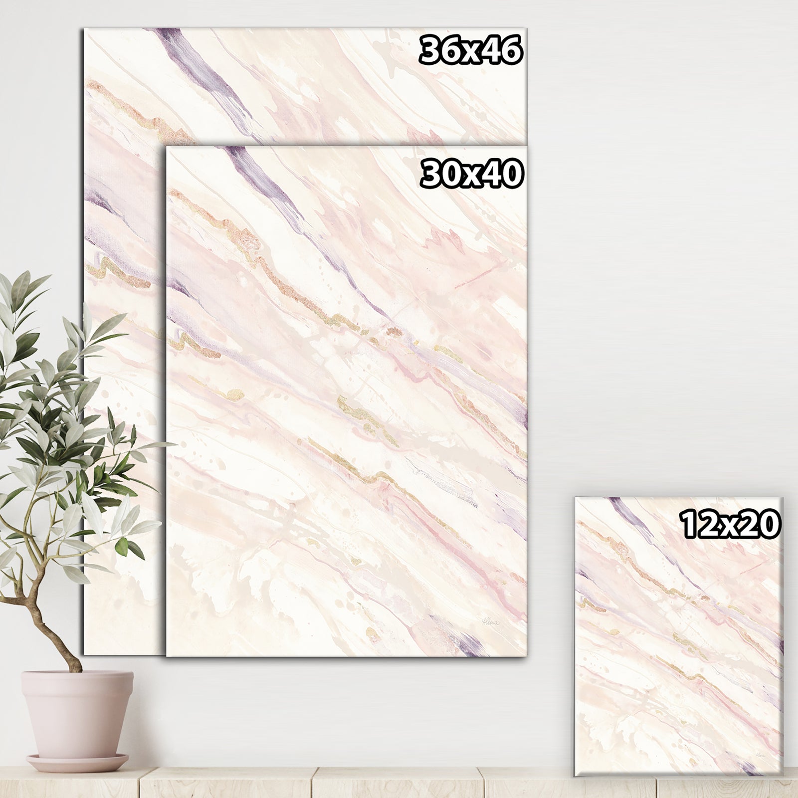 Copper Dreams Geometric - Modern Farmhouse Gallery-wrapped Canvas