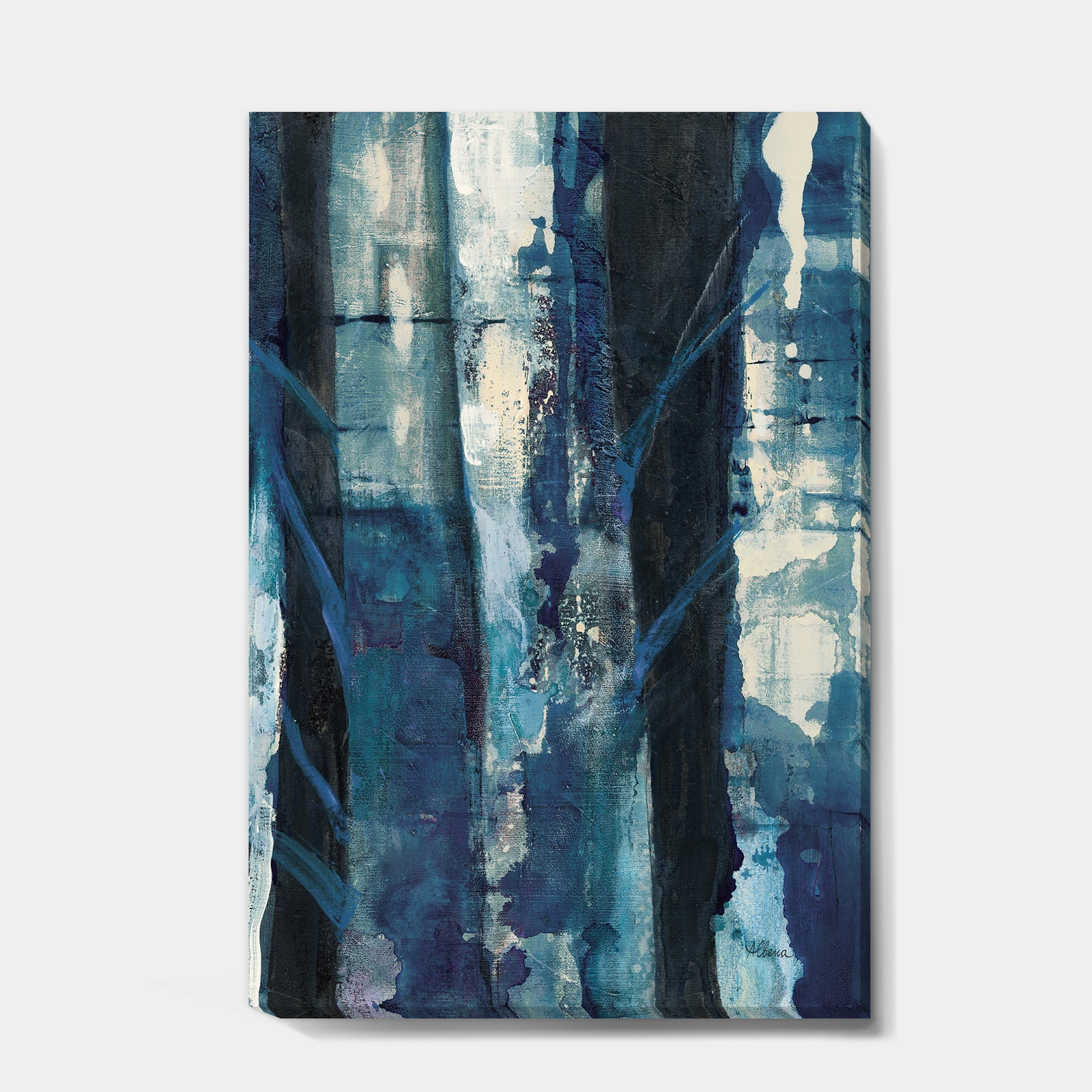 Deep Woods I Indigo - Country Charm Gallery-wrapped Canvas