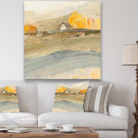 Coming on Farmhouse Landscape - Traditional Canvas Artwork