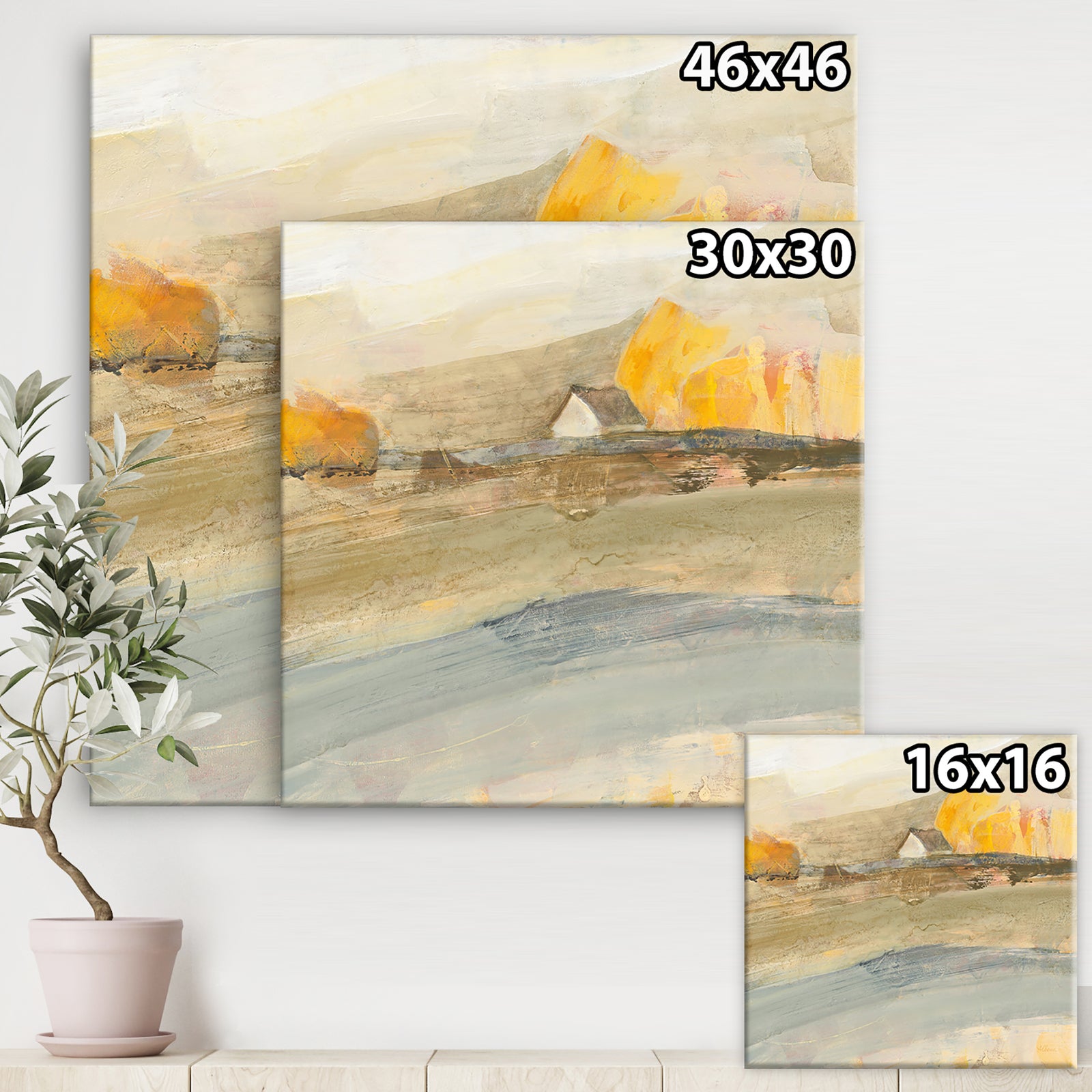 Coming on Farmhouse Landscape - Traditional Canvas Artwork