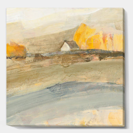 Coming on Farmhouse Landscape - Traditional Canvas Artwork