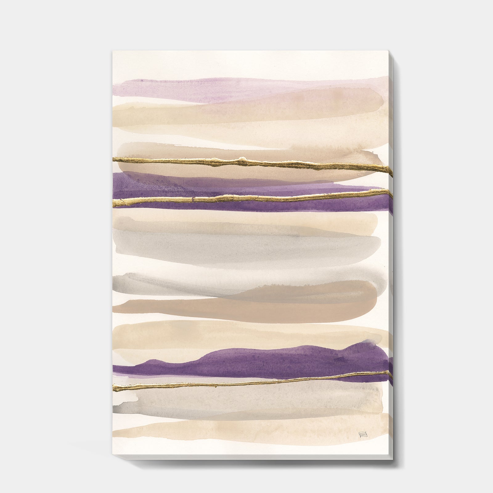 Shape of Glam Purple I - Shabby Chic Premium Canvas Wall Art