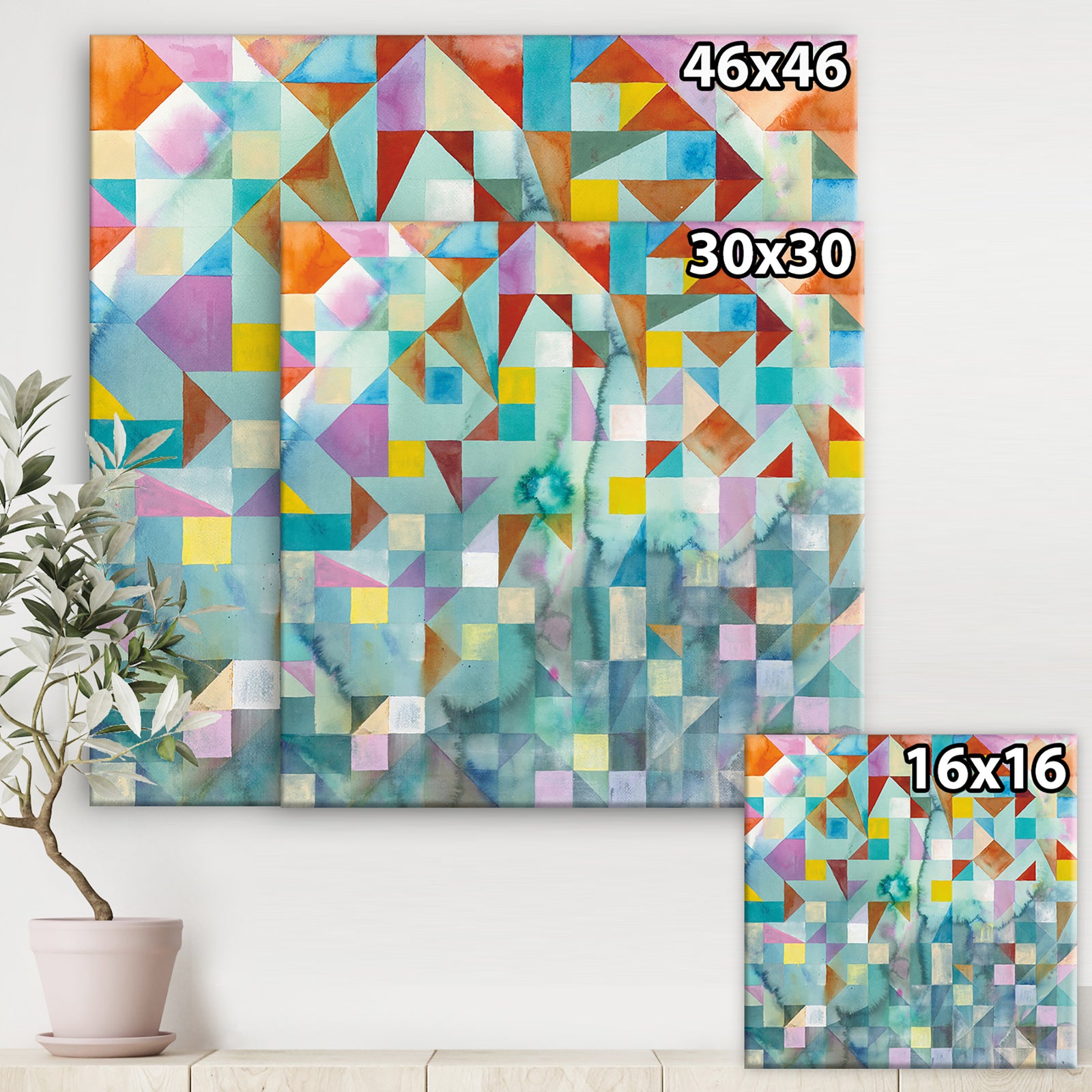 Modern Patchwork - Modern & Contemporary Gallery-wrapped Canvas