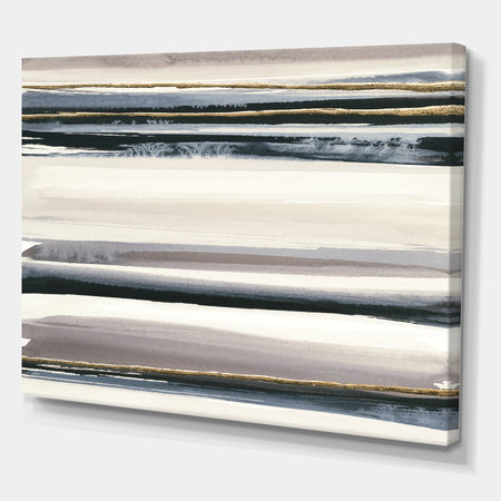 Gold Watercolor Amethyst II - Modern & Contemporary Gallery-wrapped Canvas