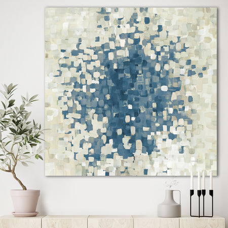 Geometric Blue Spots - Modern & Contemporary Canvas Artwork
