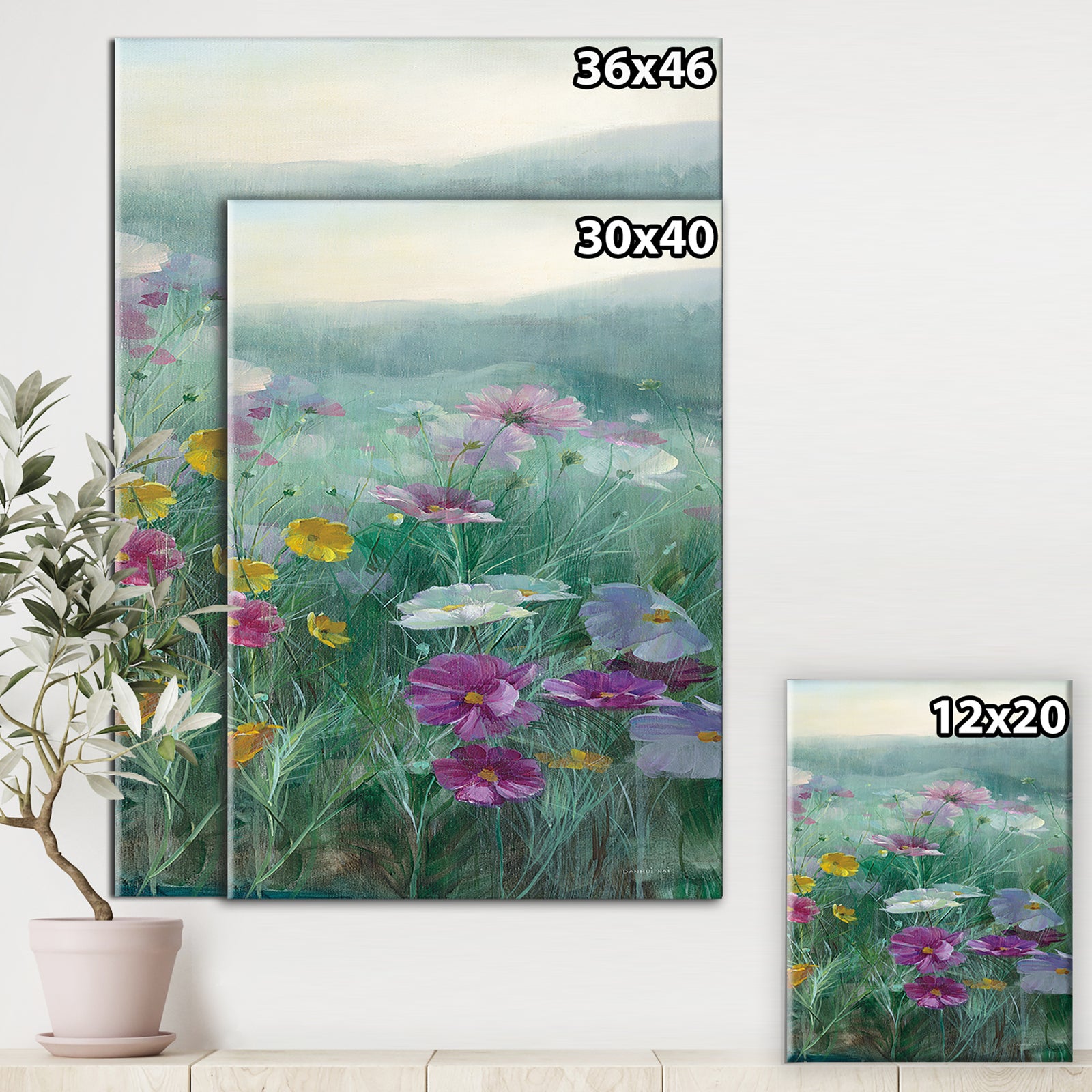 Cosmos at Dawn III - Farmhouse Canvas Artwork