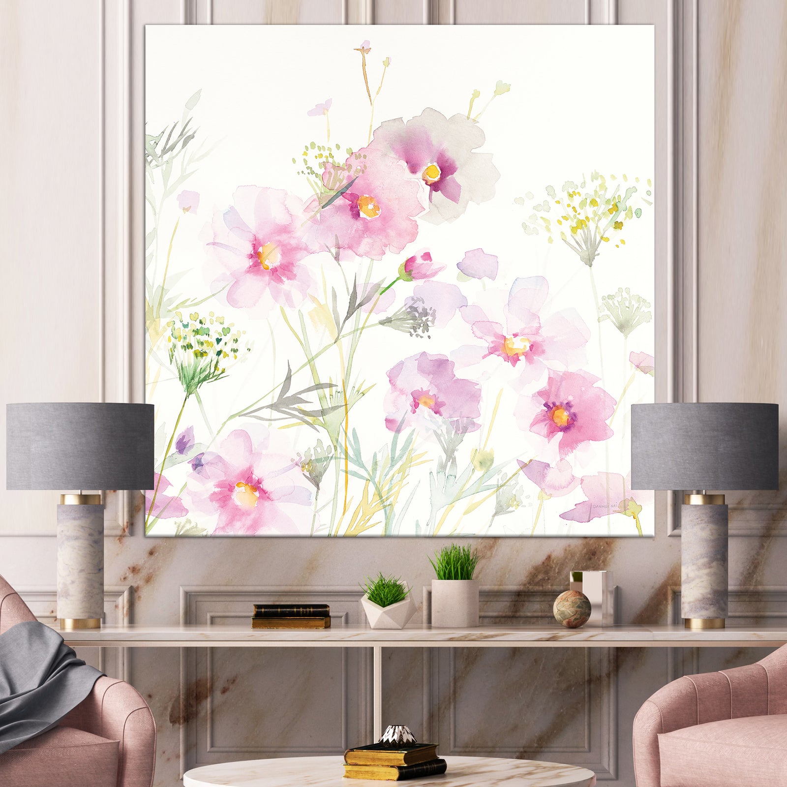 Shabby Flower IV - Farmhouse Premium Canvas Wall Art