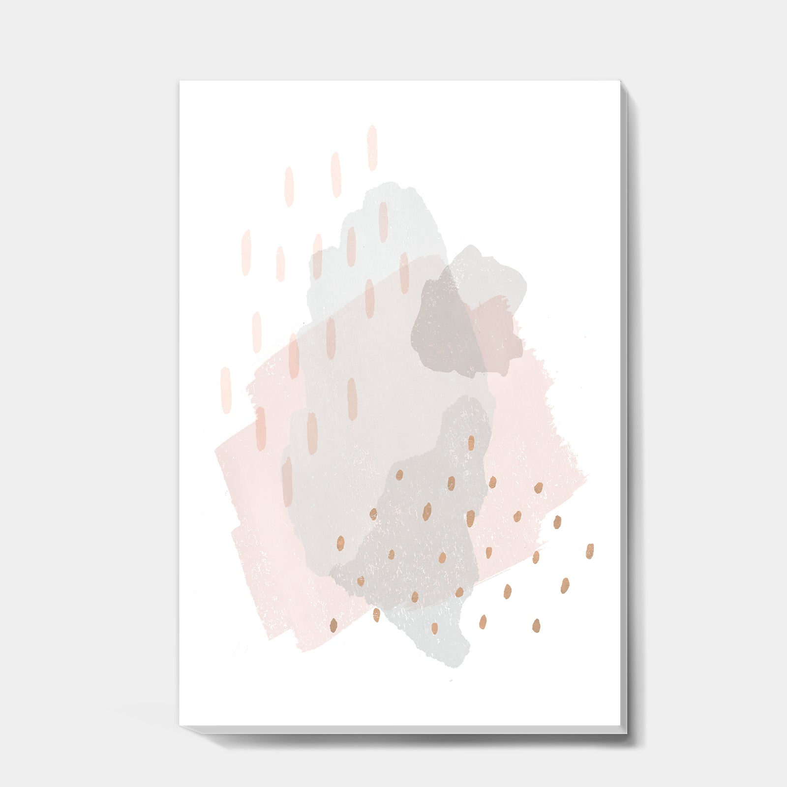 Watercolor Minimal Blush III - Transitional Gallery-wrapped Canvas