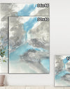 Watercolor Minimal Blue Tones II - Mid-Century Modern Canvas Artwork