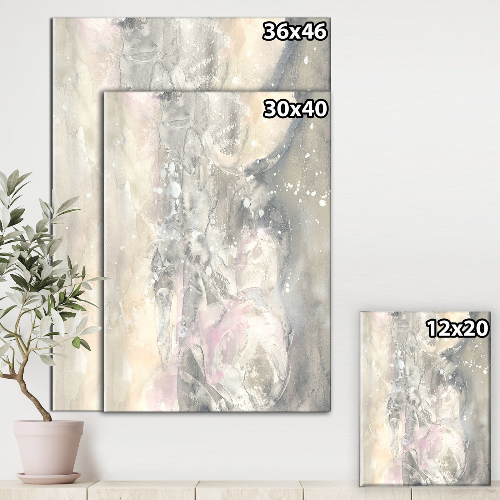 Watercolor Snowflakes I - Modern Farmhouse Canvas Art