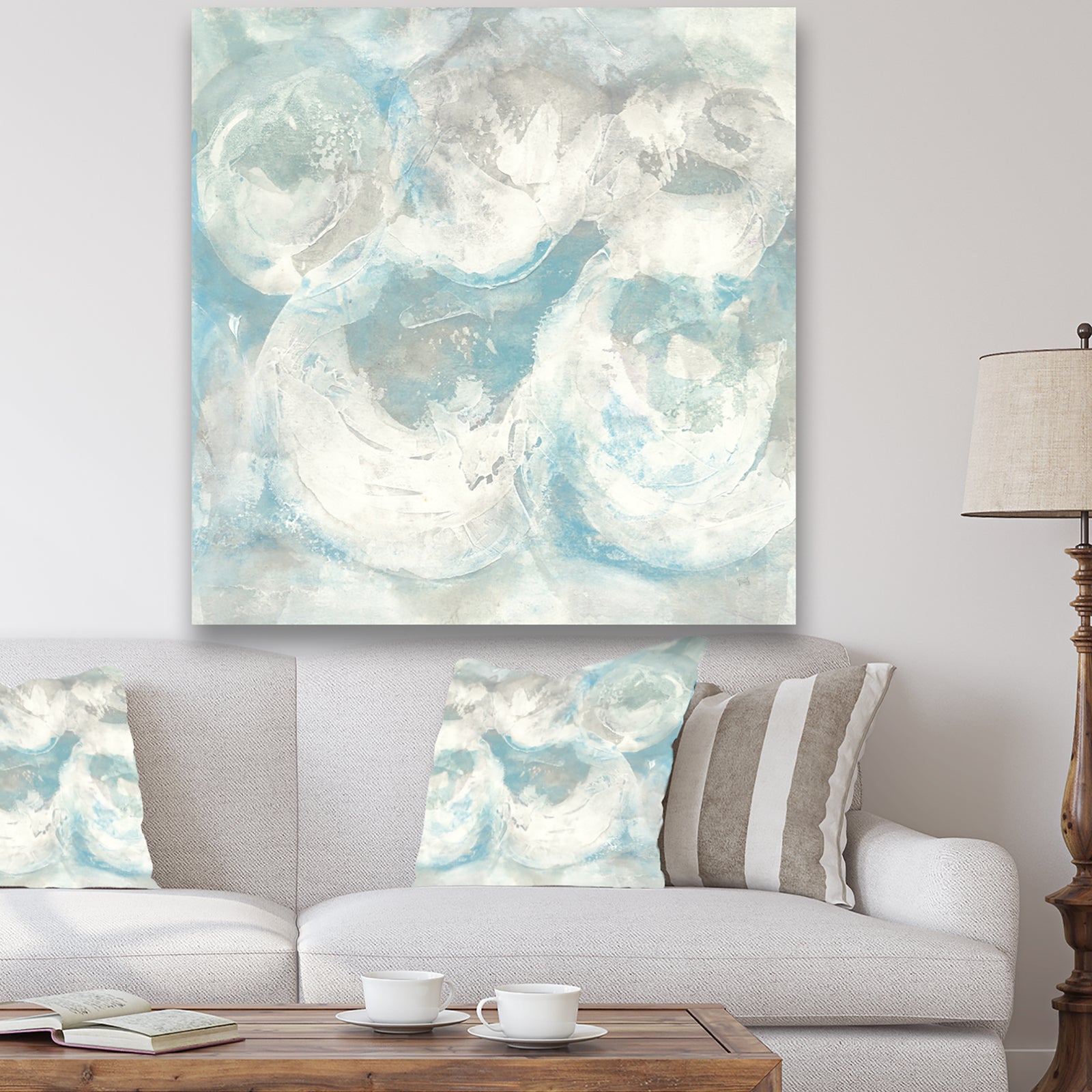 Pale Blue Shade IV - Modern Farmhouse Gallery-wrapped Canvas