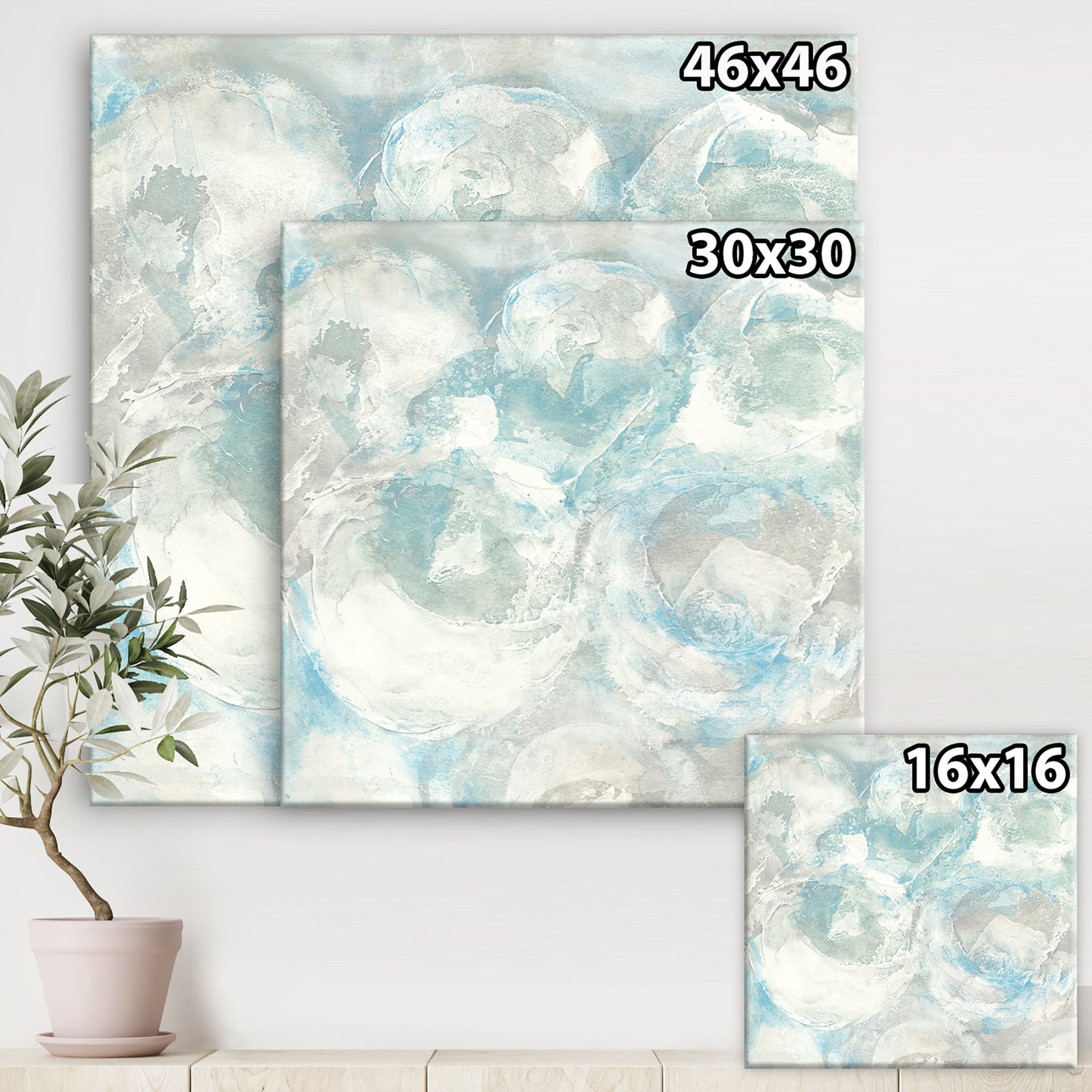 Pale Blue Shade III - Modern Farmhouse Canvas Artwork
