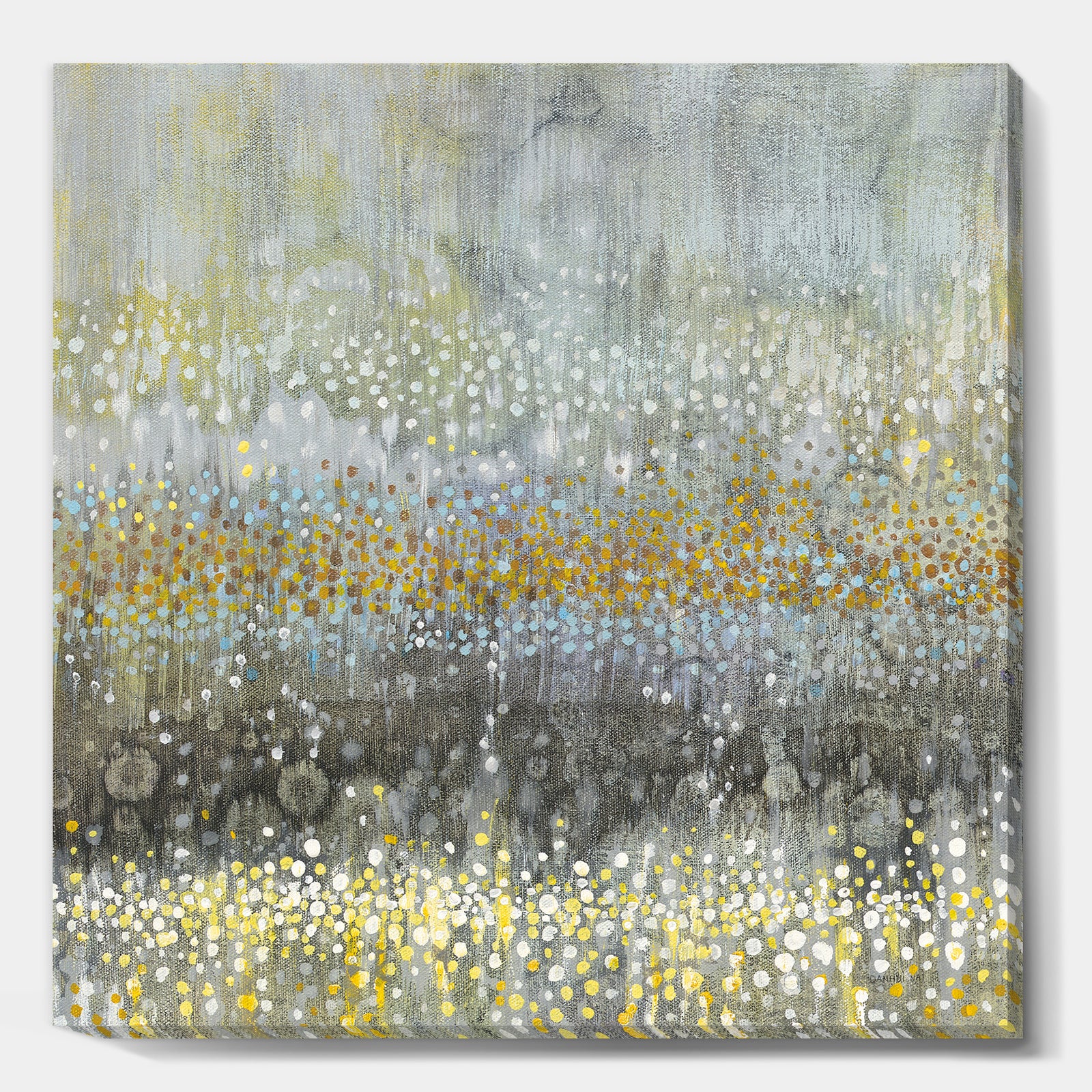 Glam Rain Abstract III - Modern & Contemporary Canvas Artwork