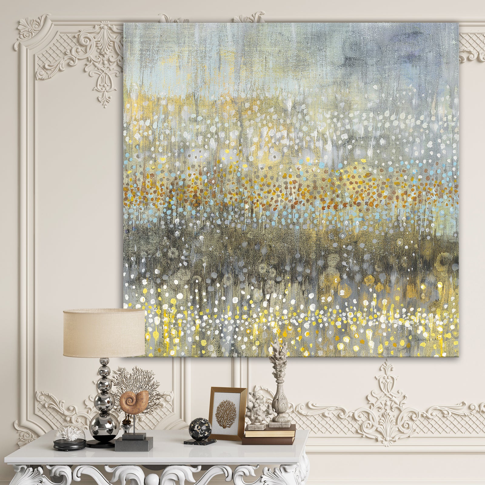 Glam Rain Abstract IV - Modern & Contemporary Canvas Art