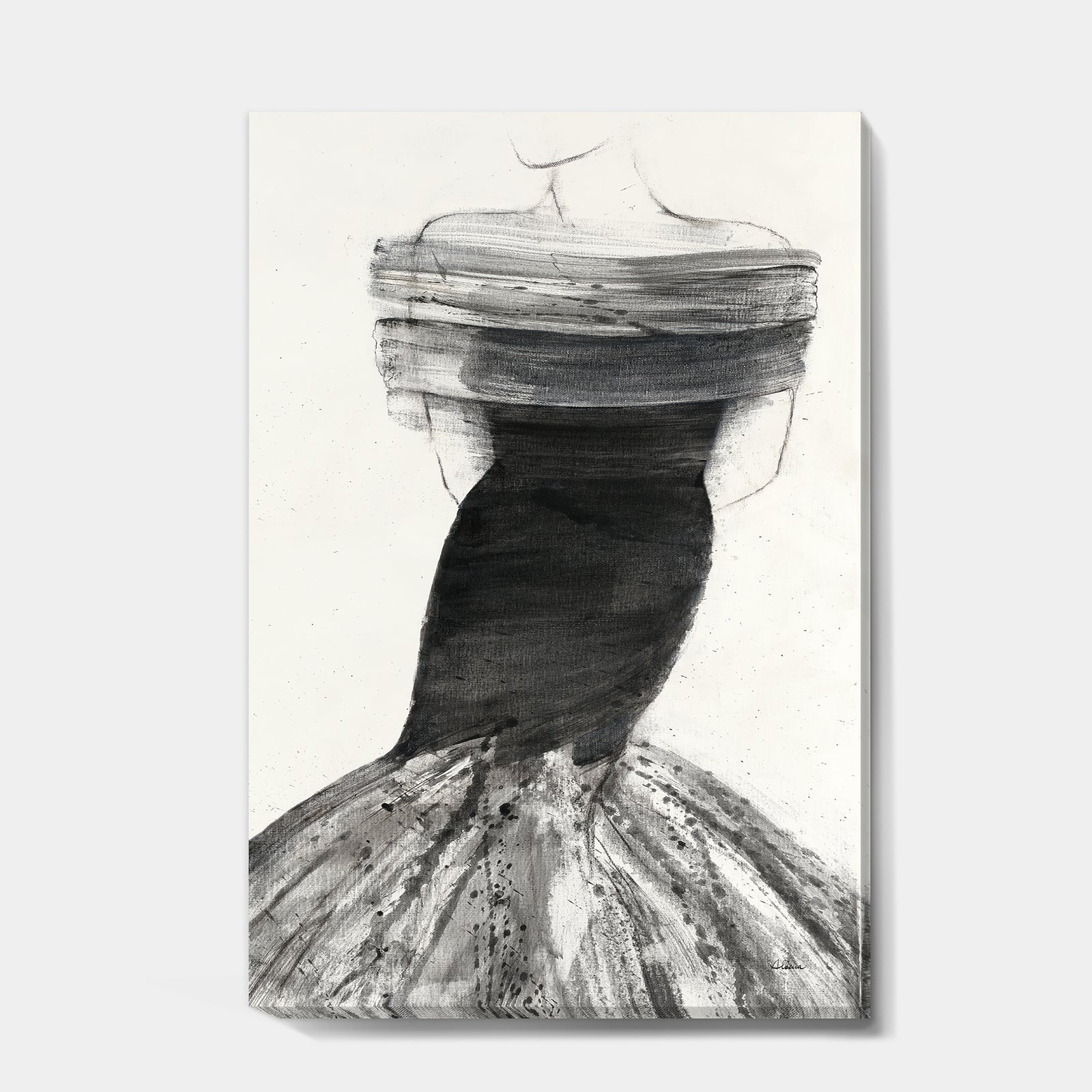 Glam and Fashion Feminine IV - Fashion Figures Premium Canvas Wall Art