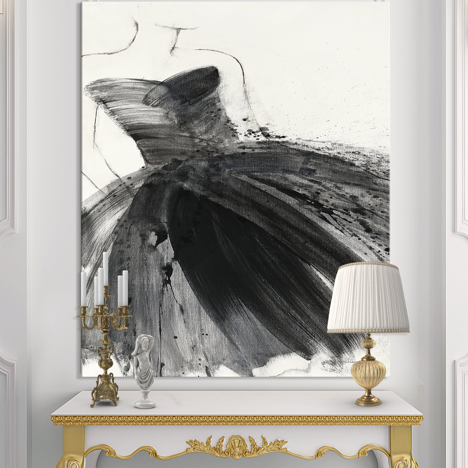 Glam and Fashion Feminine III - Fashion Figures Gallery-wrapped Canvas