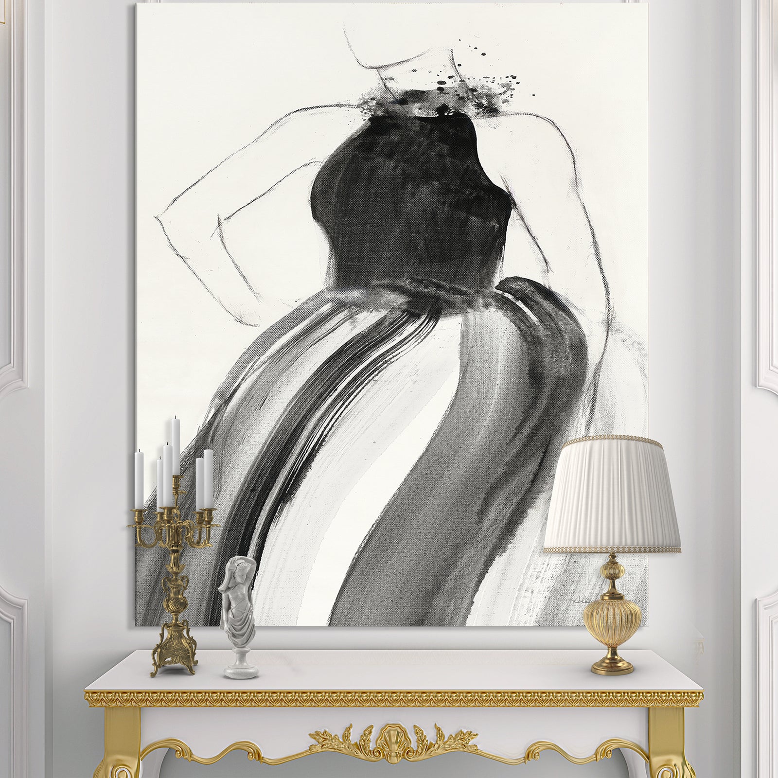 Glam and Fashion Feminine II - Fashion Figures Canvas Artwork