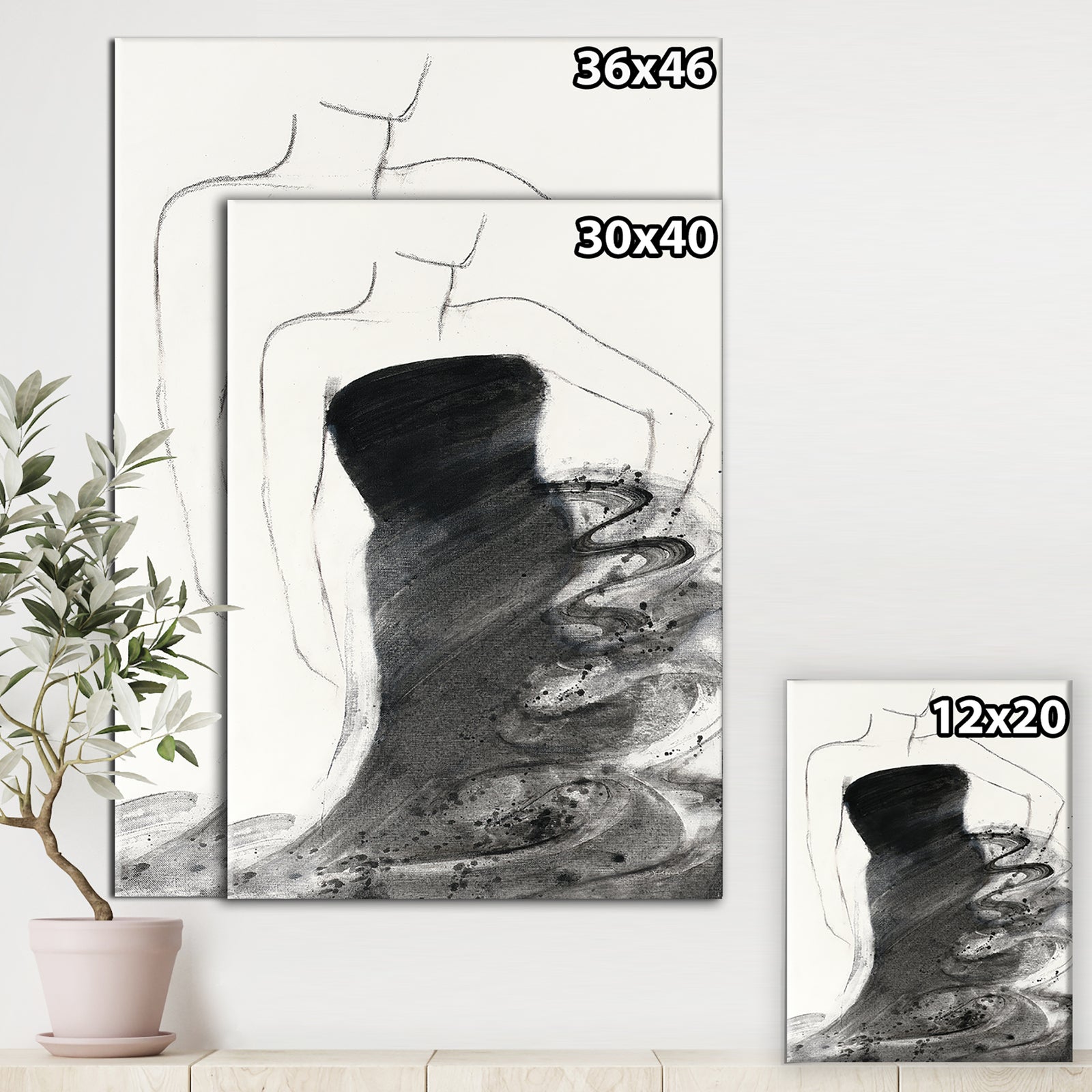 Glam and Fashion Feminine I - Fashion Figures Canvas Art