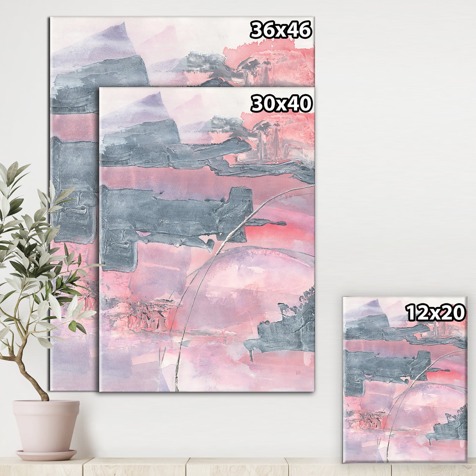 Durty Shabby Pink Blush II - Shabby Chic Gallery-wrapped Canvas