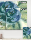 Blue Floral Poppies II - Cottage Premium Canvas Wall Art