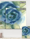 Blue Floral Poppies IV - Cottage Canvas Artwork