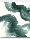 Gouache Green on Gray I - Modern & Transitional Premium Canvas Wall Art