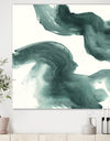 Gouache Green on Gray I - Modern & Transitional Premium Canvas Wall Art