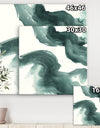 Gouache Green on Gray I - Modern & Transitional Premium Canvas Wall Art