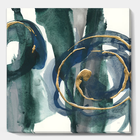 Mettalic Indigo and Gold III - Posh & Luxe Canvas Artwork