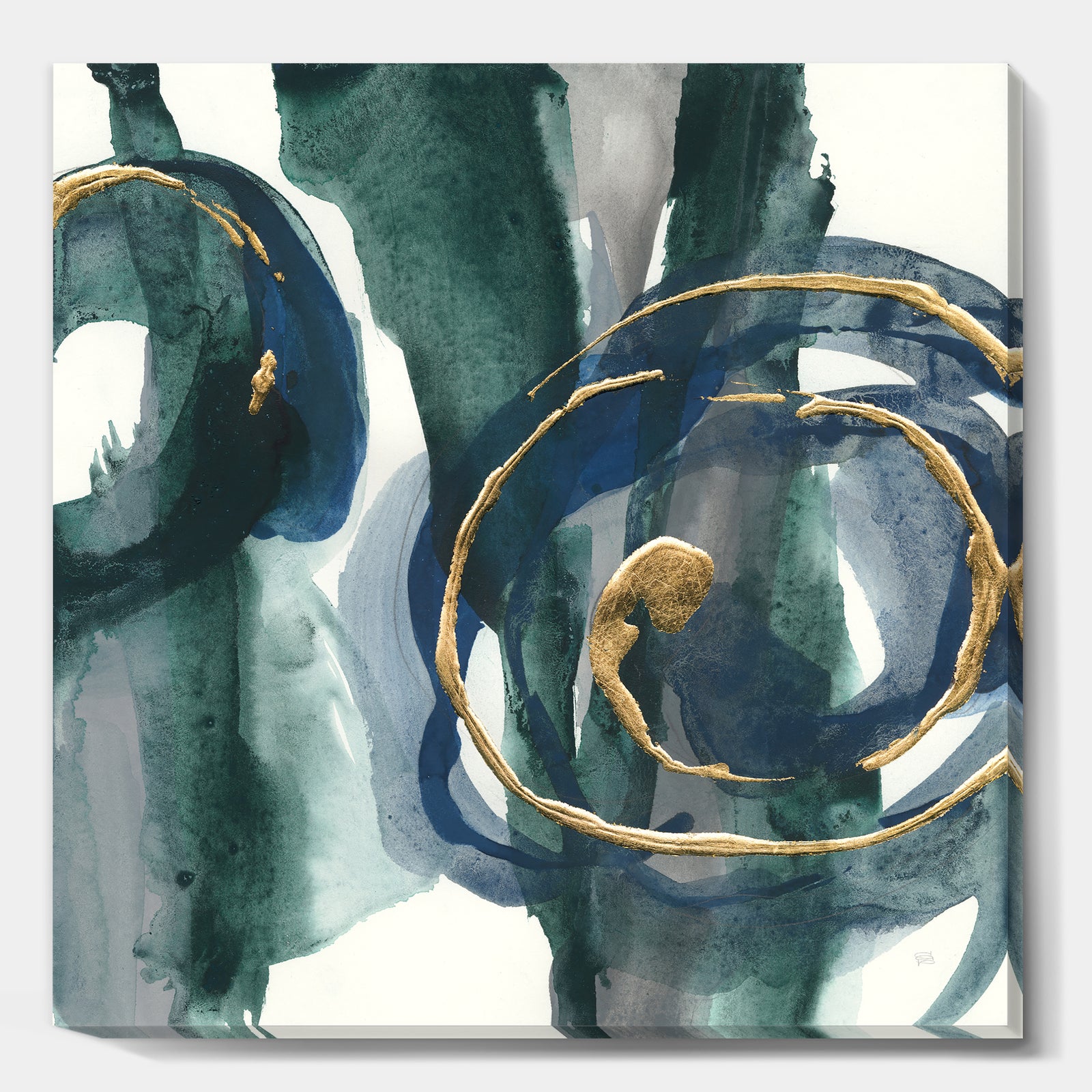 Mettalic Indigo and Gold III - Posh & Luxe Canvas Artwork