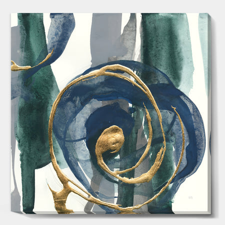Mettalic Indigo and Gold I - Posh & Luxe Canvas Art