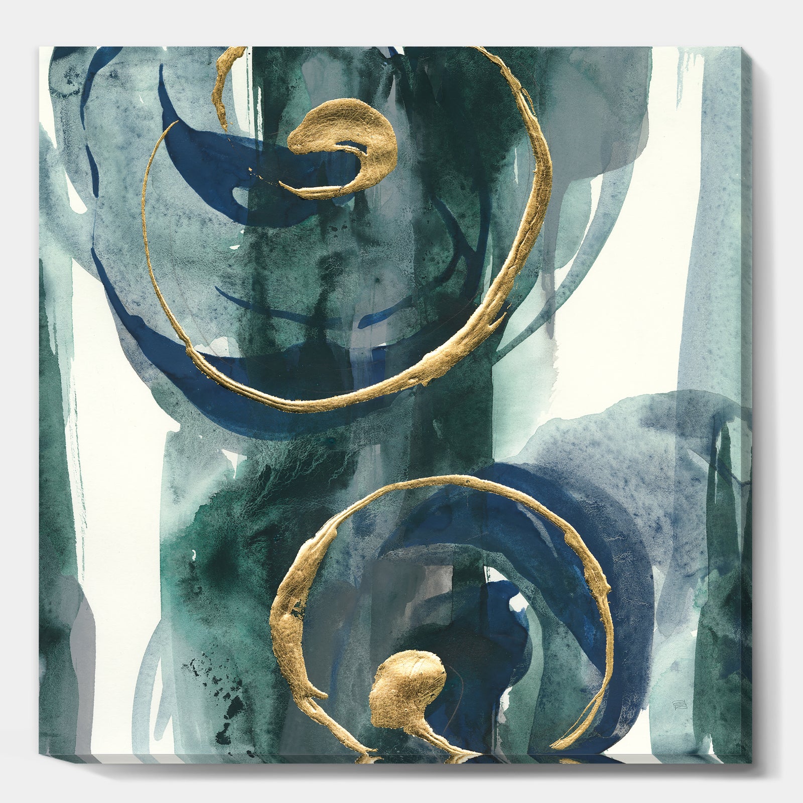 Mettalic Indigo and Gold II - Posh & Luxe Premium Canvas Wall Art