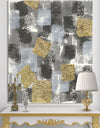 Gold Glamour Squares II - Modern & Transitional Gallery-wrapped Canvas