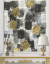 Gold Glamour Squares I - Modern & Transitional Canvas Artwork