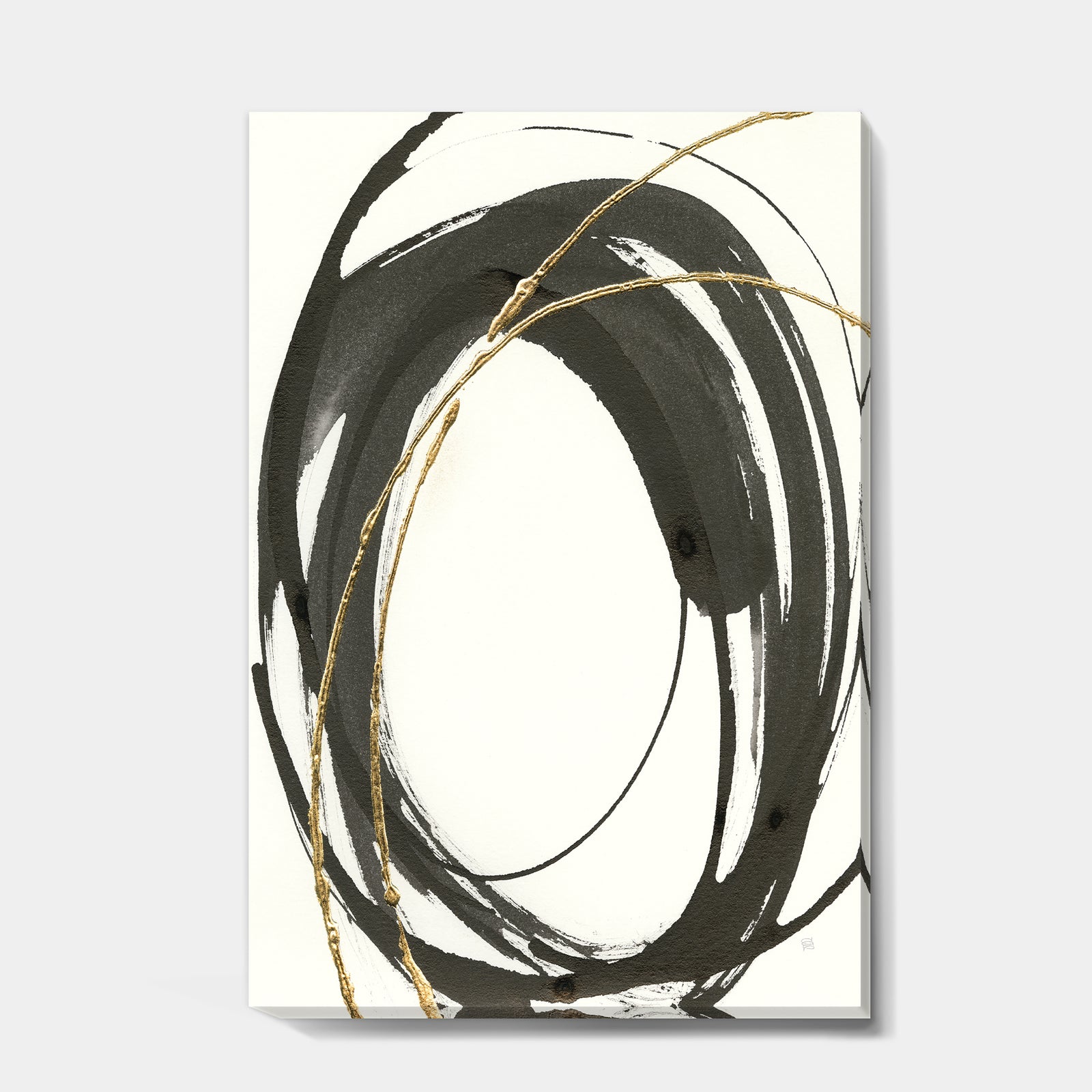 Gold Glamour Circle I - Posh & Luxe Canvas Art