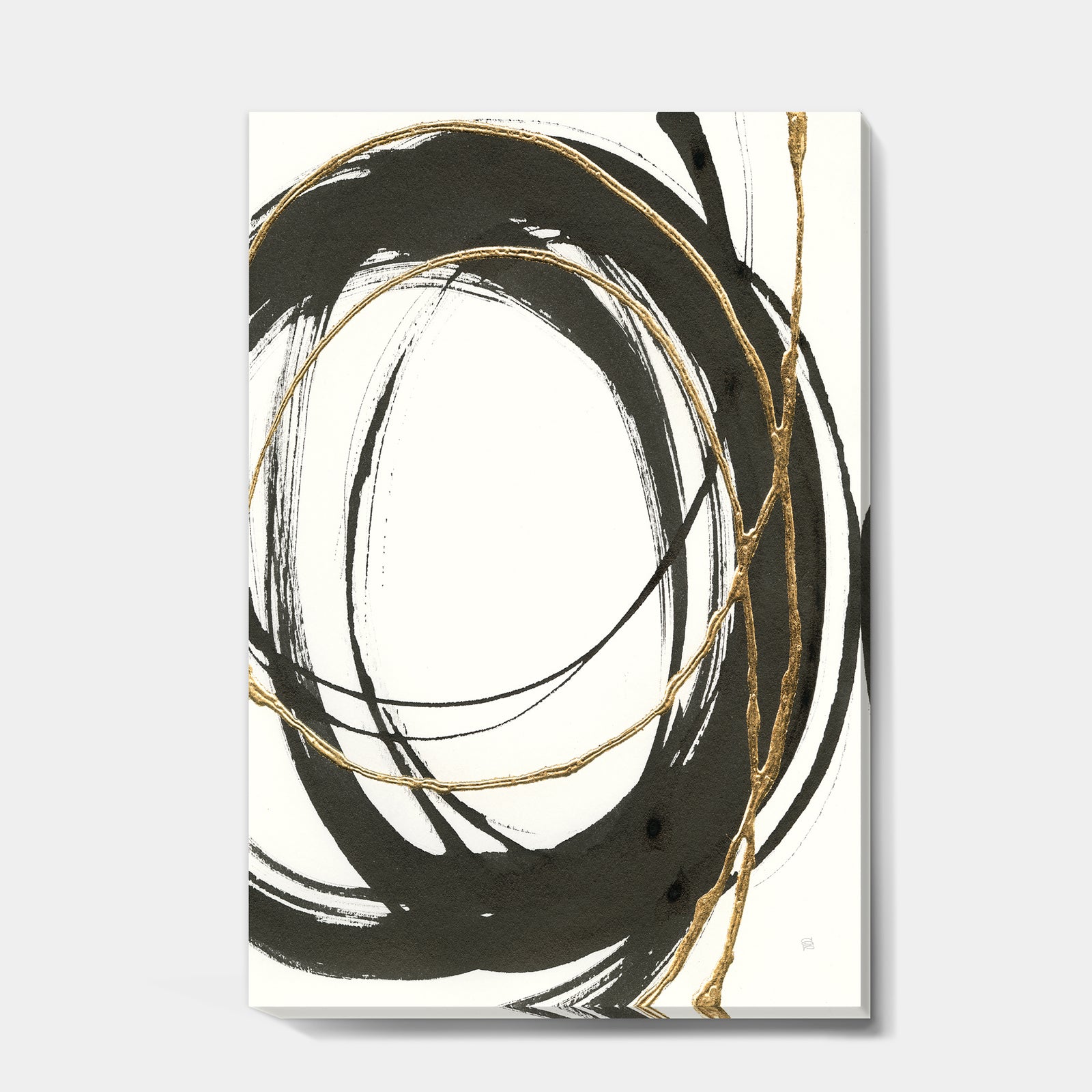Gold Glamour Circle III - Posh & Luxe Gallery-wrapped Canvas