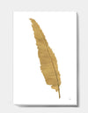 Glam pure Gold Feather I - Glam Gallery-wrapped Canvas