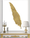 Glam pure Gold Feather I - Glam Gallery-wrapped Canvas