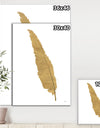 Glam pure Gold Feather I - Glam Gallery-wrapped Canvas