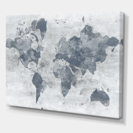 Golden Grey World Neutral - Traditional Canvas Art