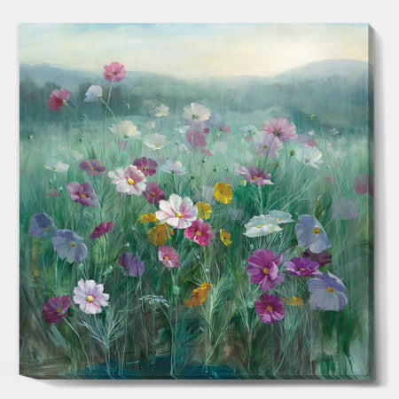 Flower field - Floral Farmhouse Premium Canvas Wall Art