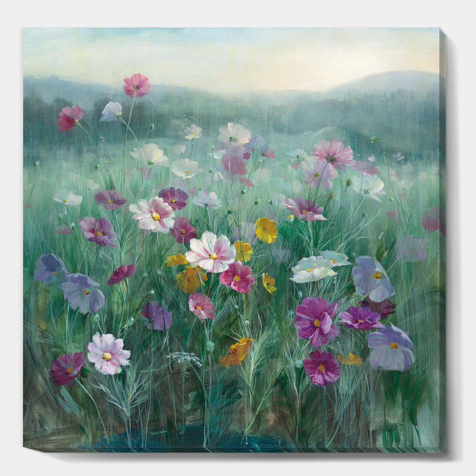 Flower field - Floral Farmhouse Premium Canvas Wall Art