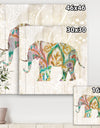 Boho Paisley Elephant II vII - Bohemian & Eclectic Canvas Art