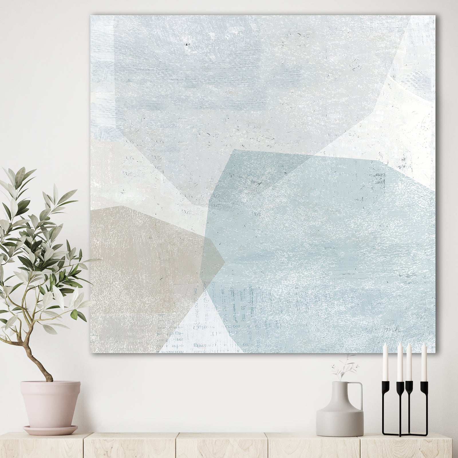 Grey and White Collage II - Modern & Contemporary Gallery-wrapped Canvas