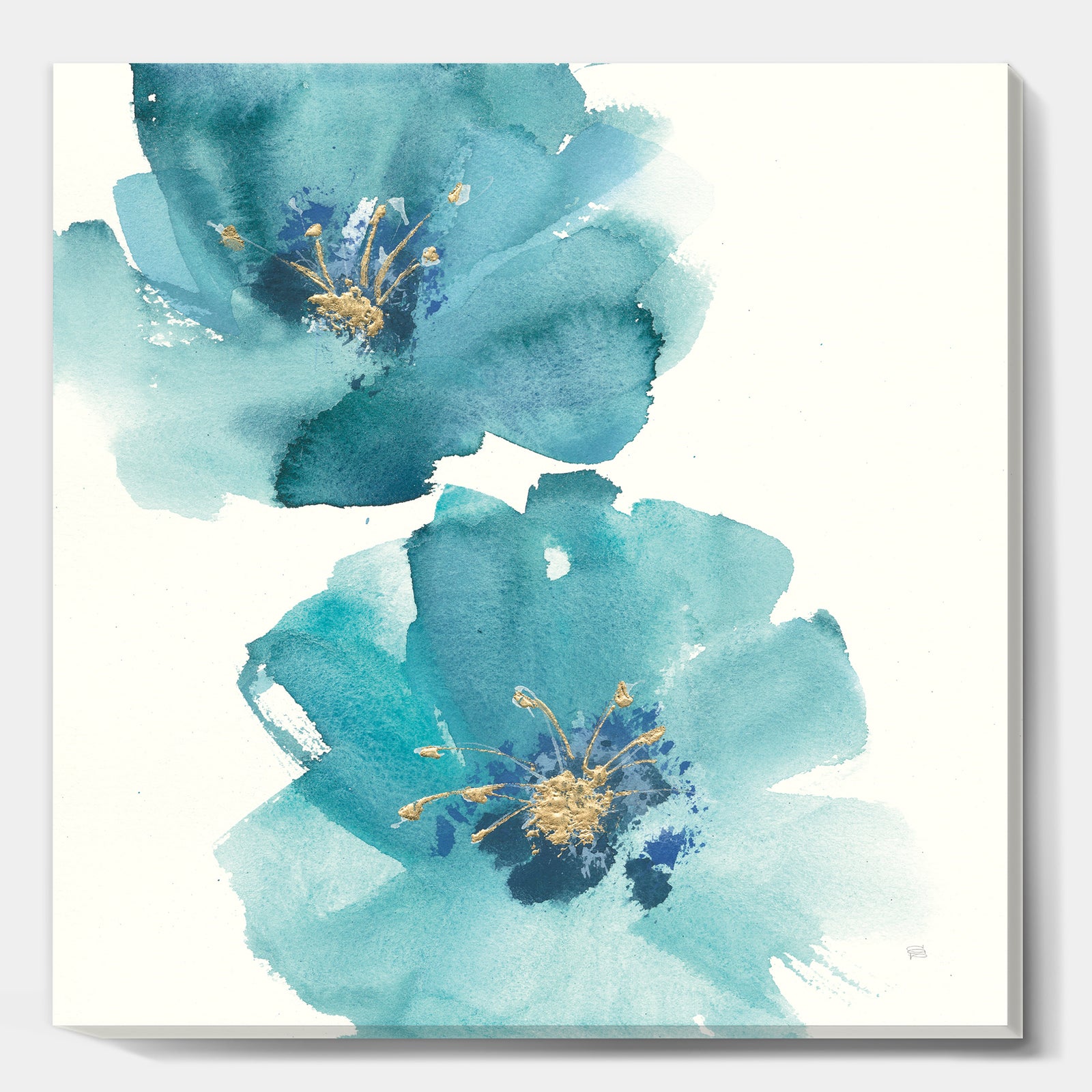 Blue Cosmos Indigo II - Farmhouse Canvas Art